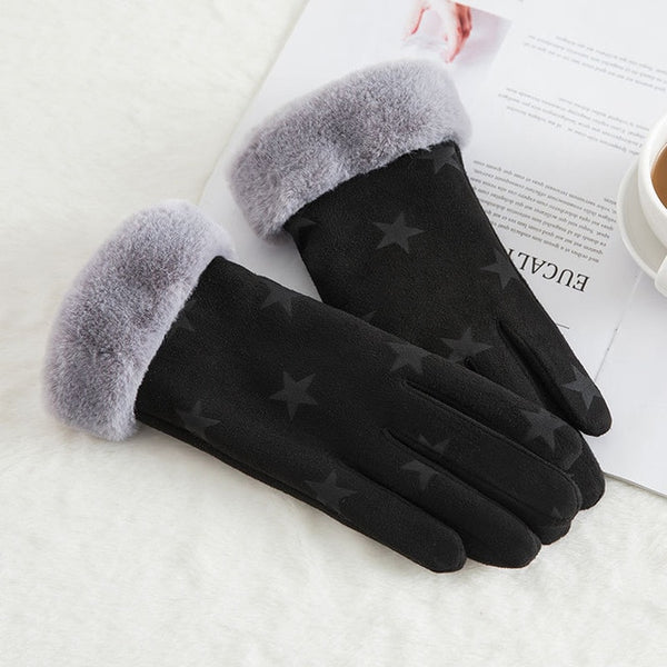 Winter Lace Warm Cashmere Three Ribs Cute Bear