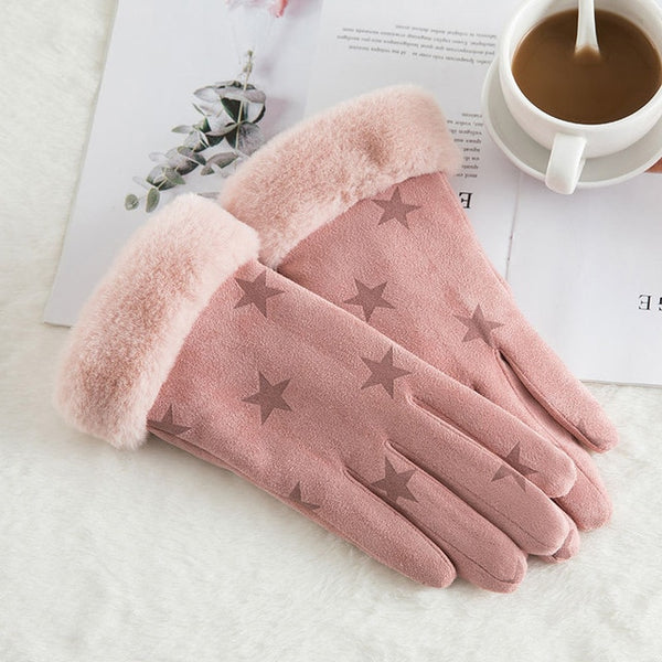 Winter Lace Warm Cashmere Three Ribs Cute Bear