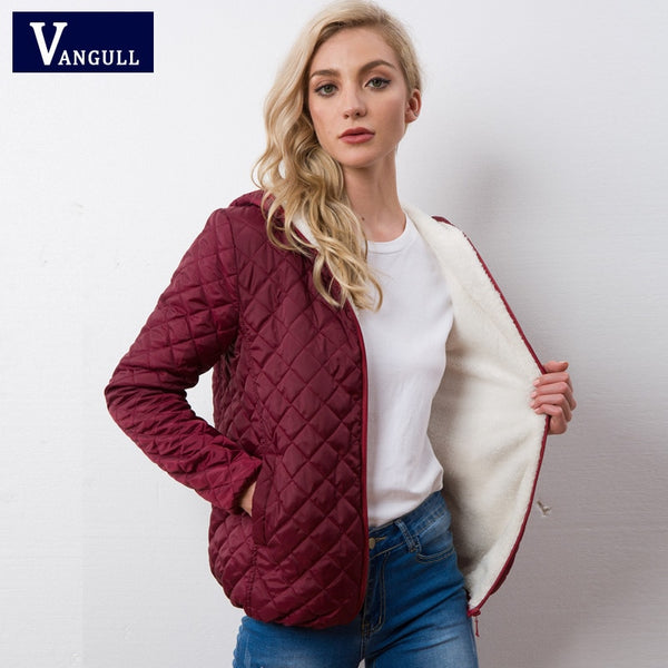 Parkas Jackets Women Winter Plus Velvet Lamb Hooded