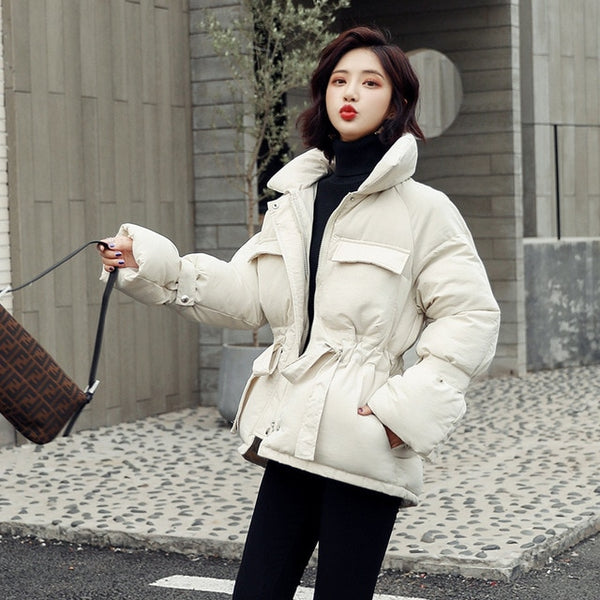 Women Jackets parka Winter short generation jacket waist