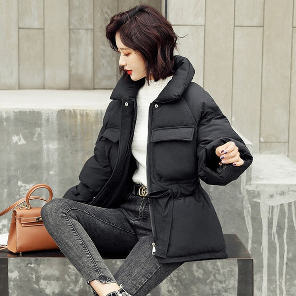 Women Jackets parka Winter short generation jacket waist