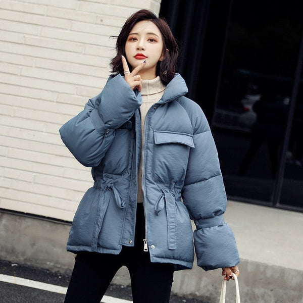 Women Jackets parka Winter short generation jacket waist