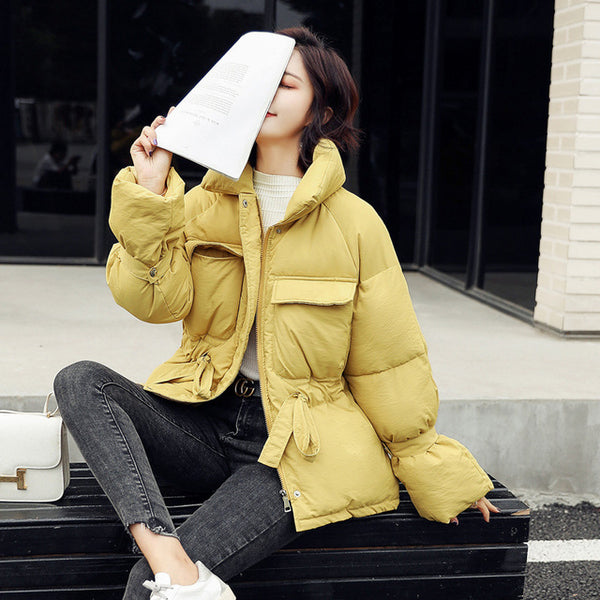 Women Jackets parka Winter short generation jacket waist