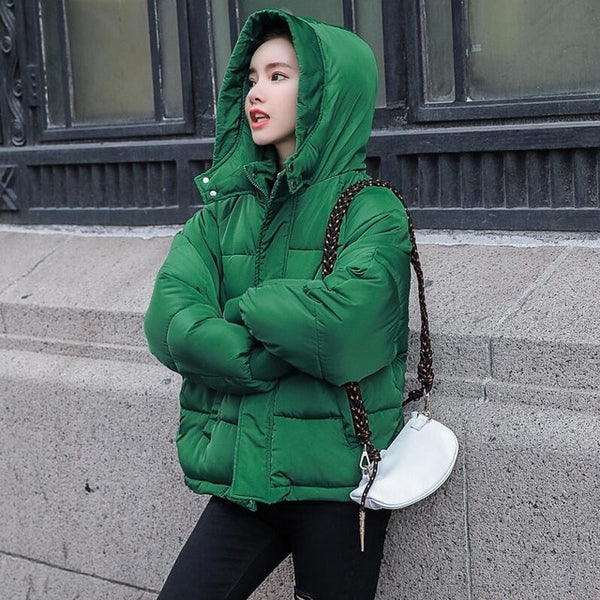 Winter Hooded Down Parka Coat Women