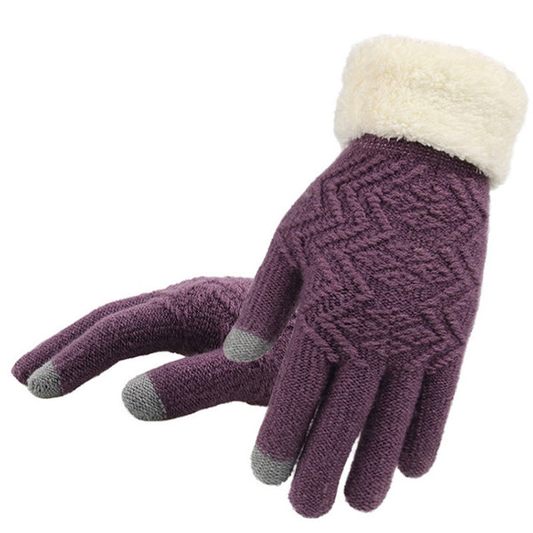 Knitted Gloves Women Men Kid Warm Winter