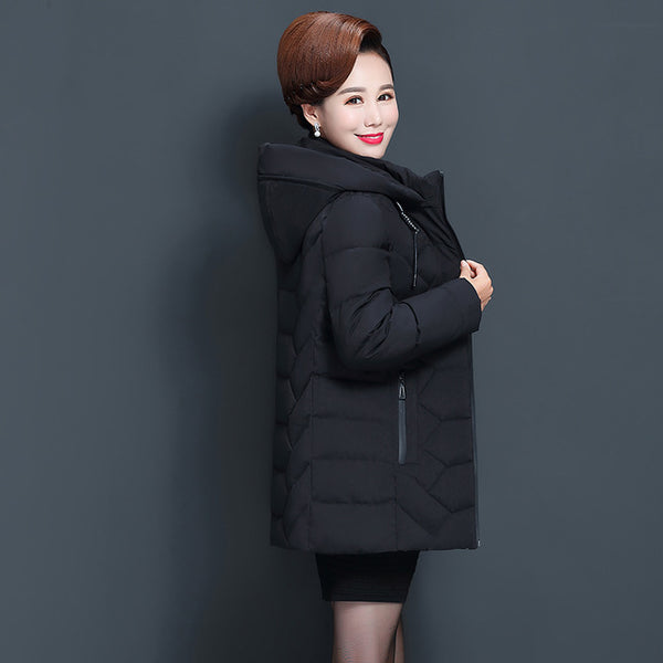 Plus Size 5XL Middle-aged Women Winter Short Jacket