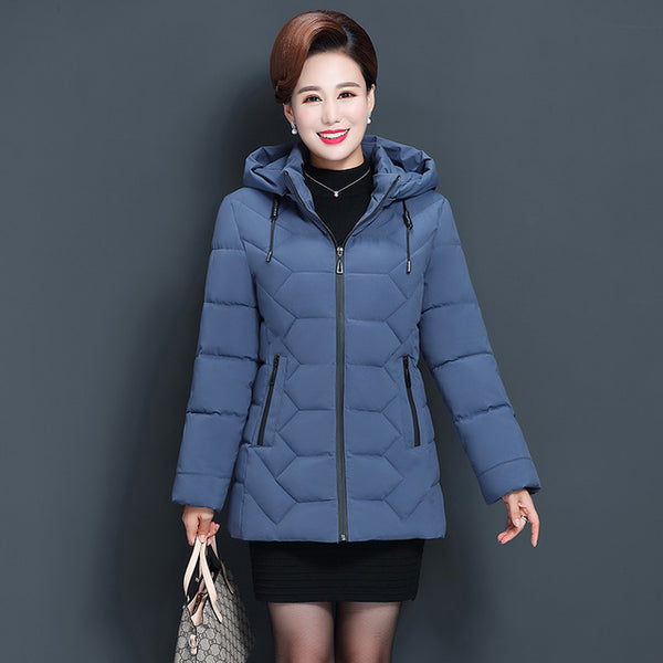 Plus Size 5XL Middle-aged Women Winter Short Jacket