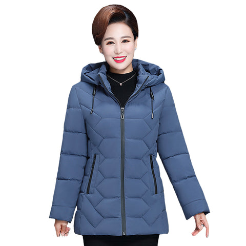 Plus Size 5XL Middle-aged Women Winter Short Jacket