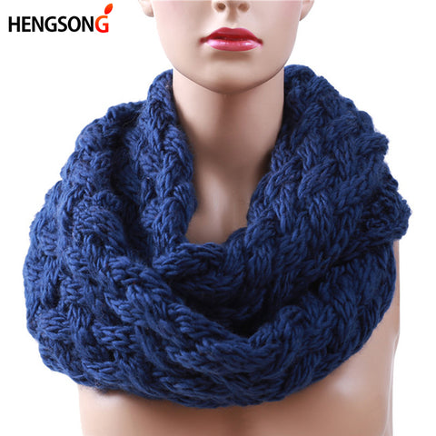 Winter Cable Ring Women Knitting Infinity Scarves