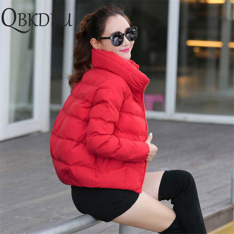 Women Short Jacket Parkas Mujer Winter Warm