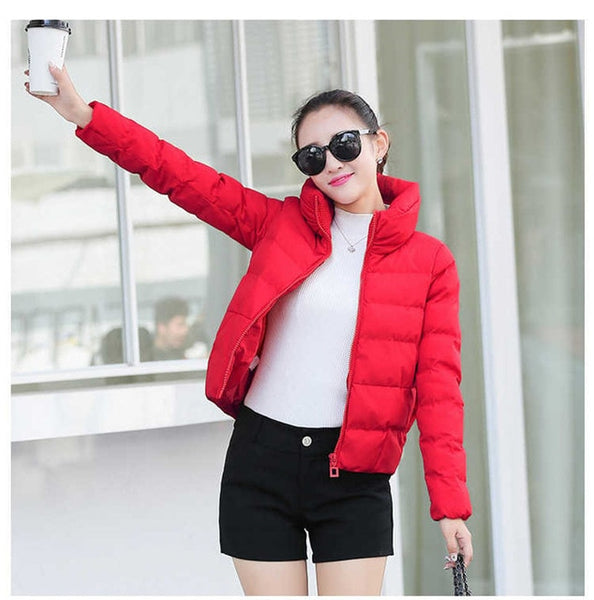 Women Short Jacket Parkas Mujer Winter Warm