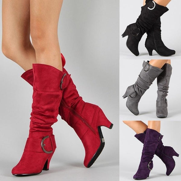 Women Knee High Boots Sexy Spike Heels