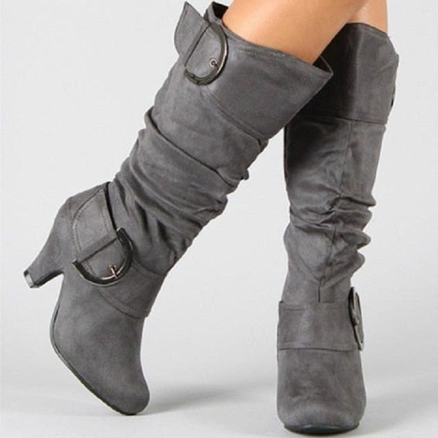 Women Knee High Boots Sexy Spike Heels