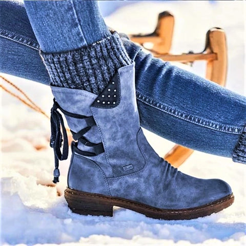 Women Boots winter Flat Heel Boot