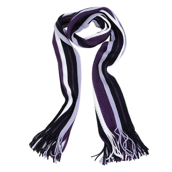 Winter Designer Scarf Men Striped Cotton