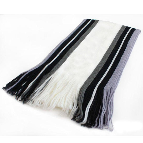 Winter Designer Scarf Men Striped Cotton