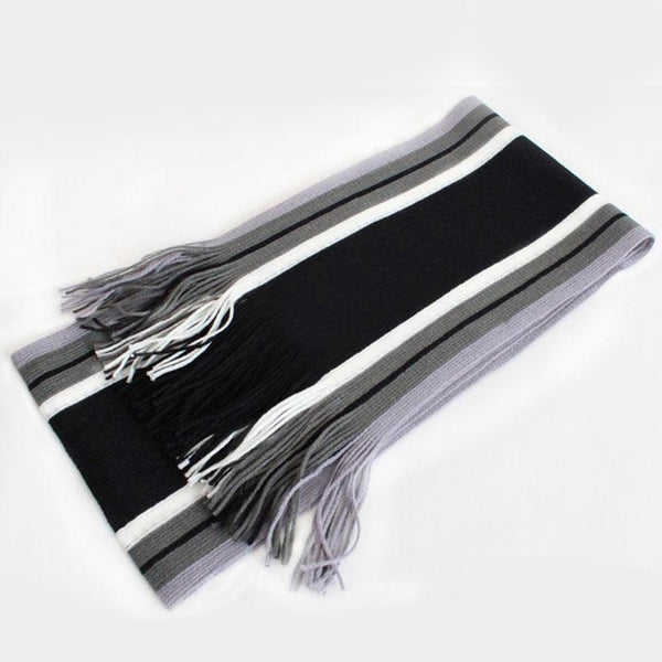 Winter Designer Scarf Men Striped Cotton