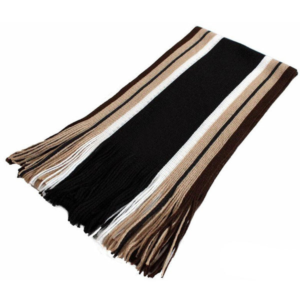 Winter Designer Scarf Men Striped Cotton