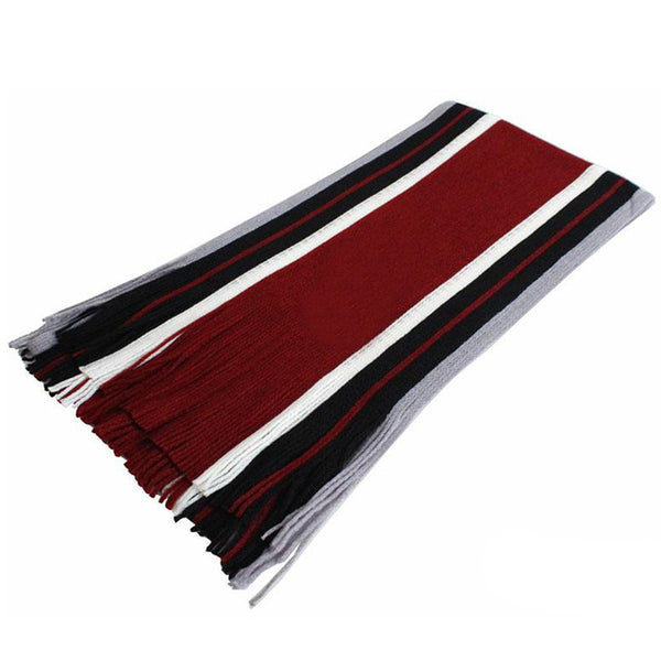 Winter Designer Scarf Men Striped Cotton