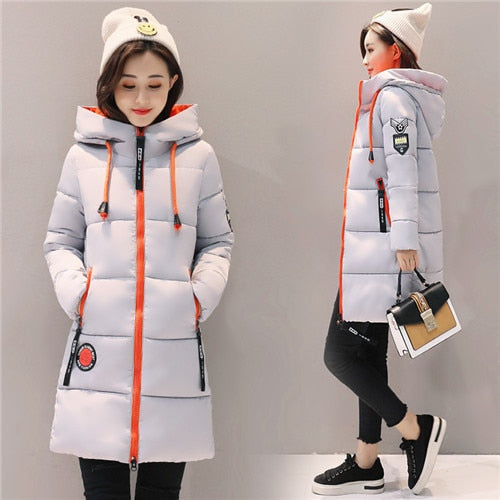 Parka Women Winter Coats Long Cotton Casual Fur Hooded