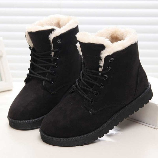 Women Snow Boots Flat Lace  42 43