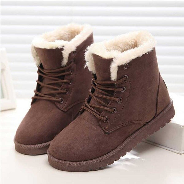 Women Snow Boots Flat Lace  42 43