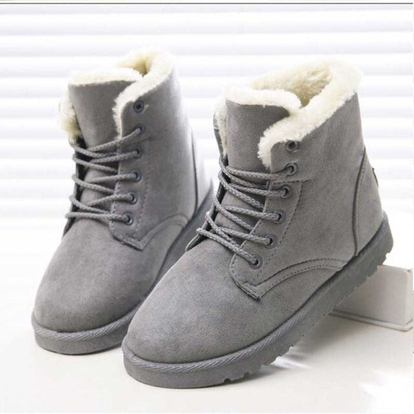 Women Snow Boots Flat Lace  42 43