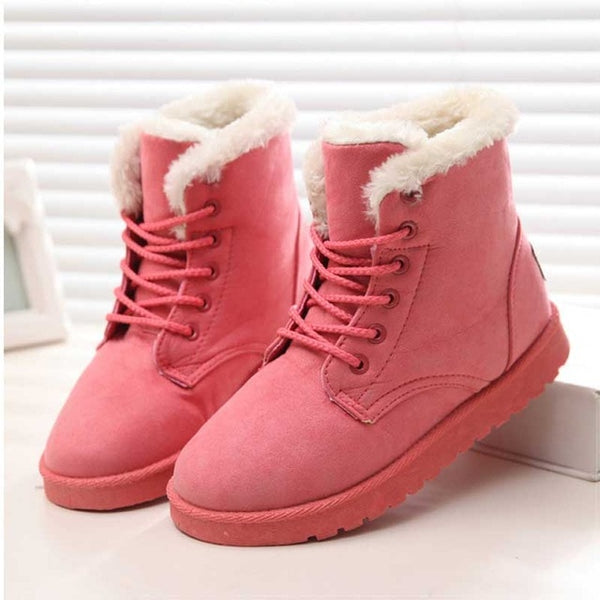 Women Snow Boots Flat Lace  42 43