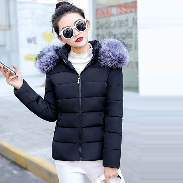 Plus size 5XL Women Winter Coat Jacket Women Fake Raccoon Fur