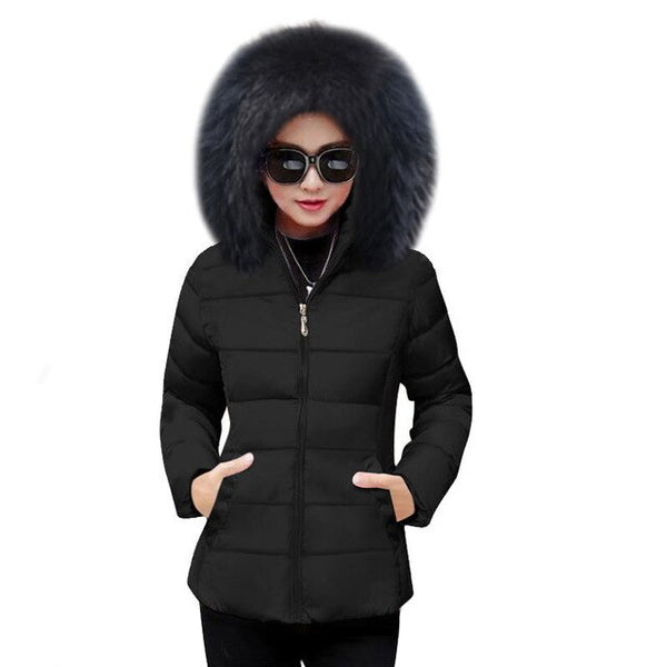 Plus size 5XL Women Winter Coat Jacket Women Fake Raccoon Fur