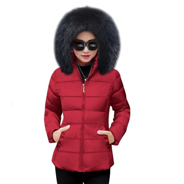 Plus size 5XL Women Winter Coat Jacket Women Fake Raccoon Fur