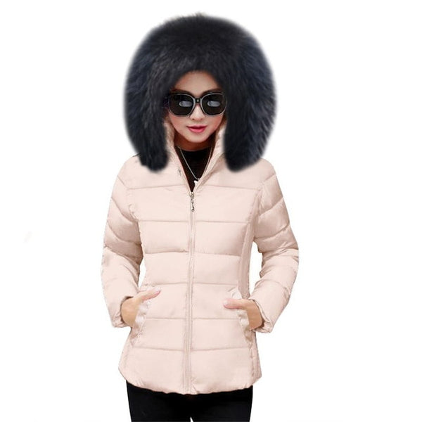 Plus size 5XL Women Winter Coat Jacket Women Fake Raccoon Fur