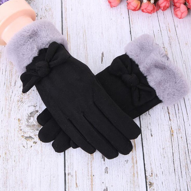 Women Glove Faux Suede Gloves Autumn And Winter