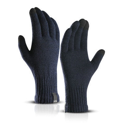 Men Thicken Knitted Gloves Phone Screen