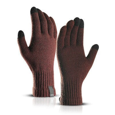 Men Thicken Knitted Gloves Phone Screen