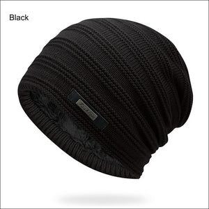 Gray Double-Layer Acrylic Velvet Beanie