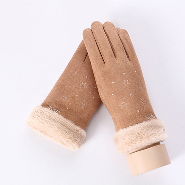 Winter Lace Warm Cashmere Three Ribs Cute Bear