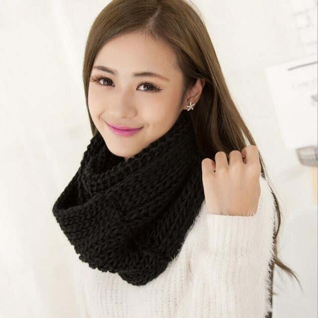 Unisex Winter scarf knitted Scarves Collar Neck