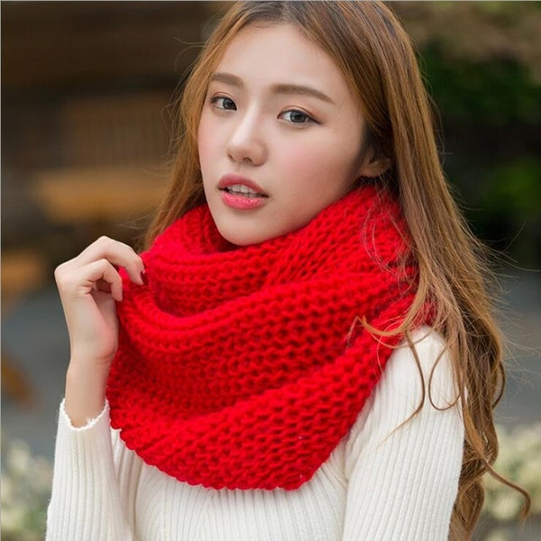 Unisex Winter scarf knitted Scarves Collar Neck